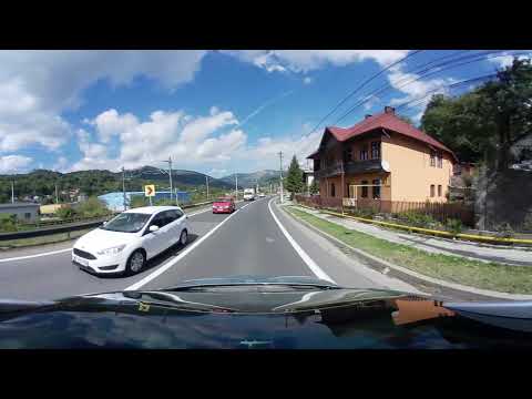 Driving through the city of Comarnic, Prahova Valley,  Romania - 2017 09 18