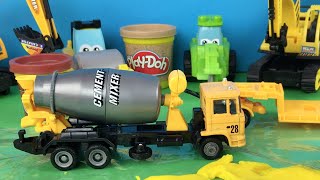 Excavator and Bulldozer Construction Toys - Paw Patrol Mighty Machines - Cement Truck and Trailer