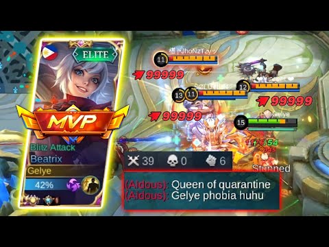GELYE ONESHOT BUILD = 39KILLS + ONEHIT ALL TANK HEROES | MLBB