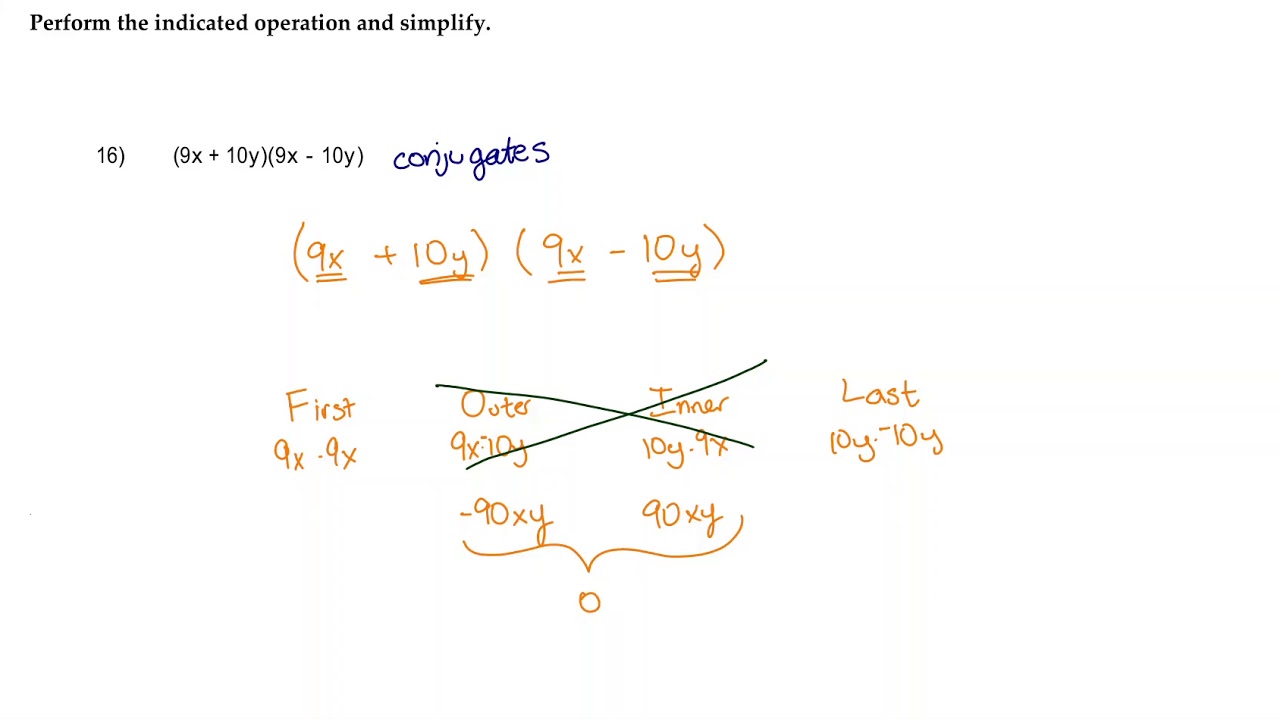 16) Perform the indicated operation and simplify.