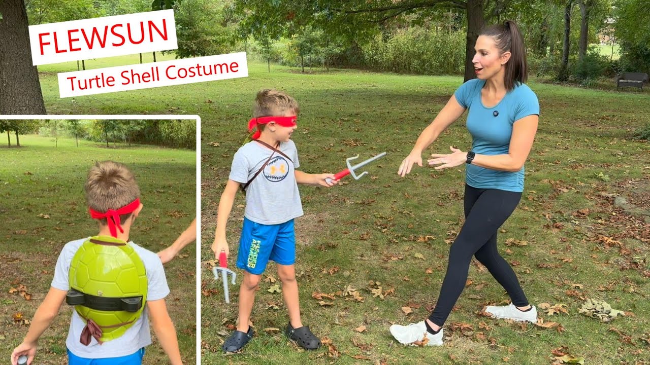 FLEWSUN Turtle Shell Costume, fun for Halloween or play! #turtles #costume #halloween