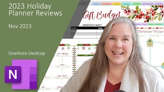 2023 Holiday Planner Reviews to use in OneNote