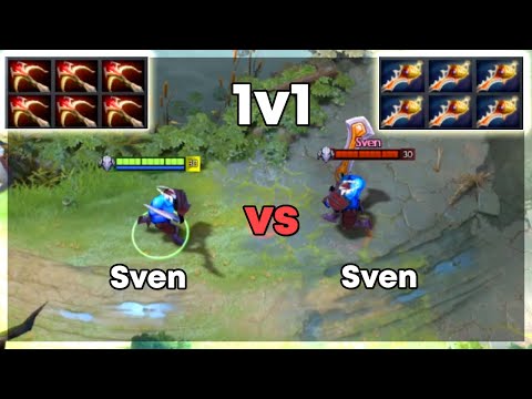6x Daedalus Sven vs 6x Rapier Sven | Level 30 Dota 2 1v1 | Who Will Win?