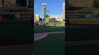 Colin throwing out the first pitch for the Charlotte Knights for CTF night.