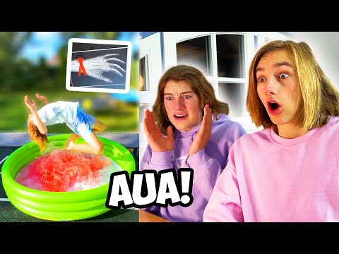 We react to OUR CRAZIEST FAILS 2! (slippery accident...)
