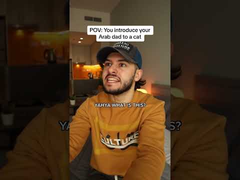 When you introduce your Arab dad to a cat 🐈