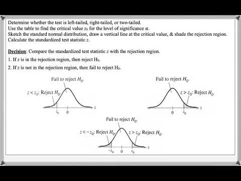 Math 209 : 9.3 #1, #2 (Statistics Tutorial : Hypothesis Testing Using Rejection Regions)