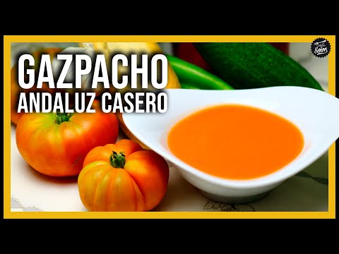 😋 GAZPACHO ANDALUZ casero (Sin pan) 🍅 la mejor RECETA DEL VERANO