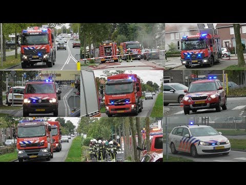 [GRIP 1] Vele Brandweer met spoed naar Grote Woningbrand aan de Berghemseweg in Oss