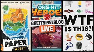 LIVE SPIEL 25 Neuheiten mit Steph & Ben: Paper World, One-Hit Heroes, WTF