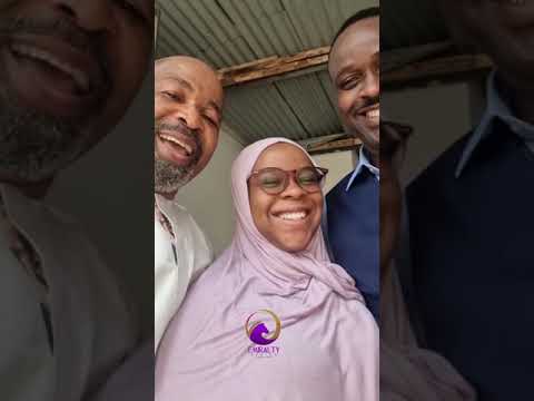 SEE FEMI ADEBAYO’S DAUGHTER, FIRDAOS AS SHE VISITS HER DAD ON A MOVIE SET.