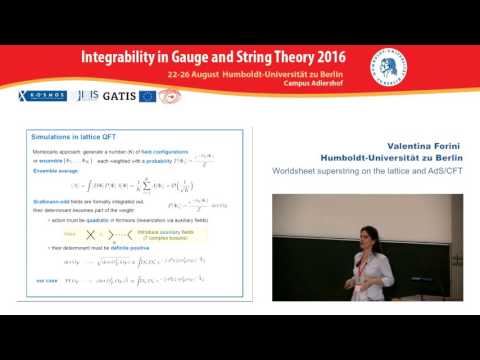 Valentina Forini - Worldsheet superstring on the lattice and AdS/CFT