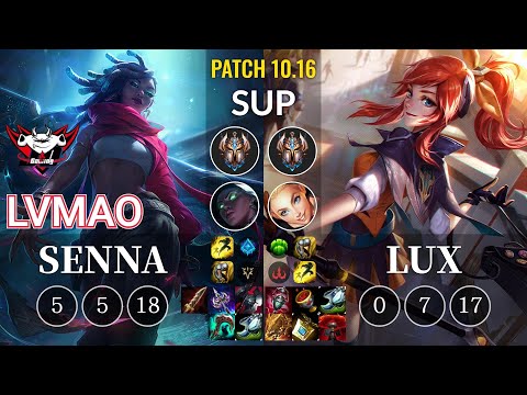 JDG LvMao Senna vs Lux Sup - KR Patch 10.16