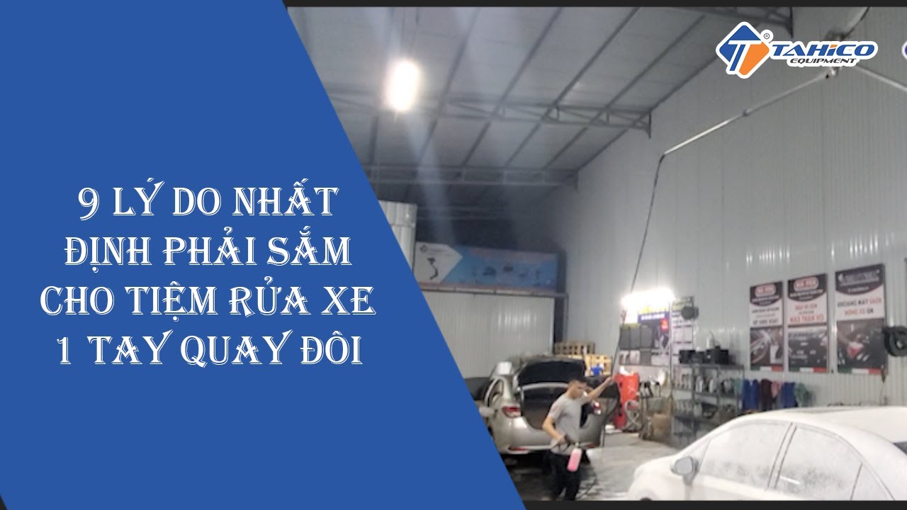 Giá treo tay quay đôi dây rửa xe quay 360 độ 24