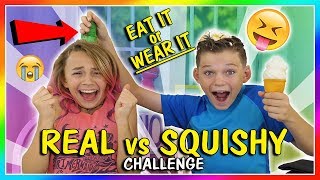 EAT IT OR WEAR IT | SQUISHY VS REAL CHALLENGE | We Are The Davises