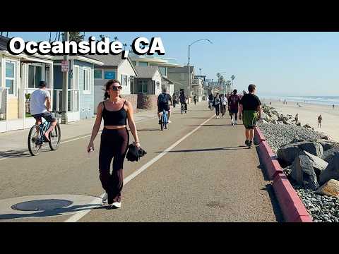 [4k] Oceanside CA Walk | Hwy 101, Iconic Wooden Pier & Scenic Boardwalk