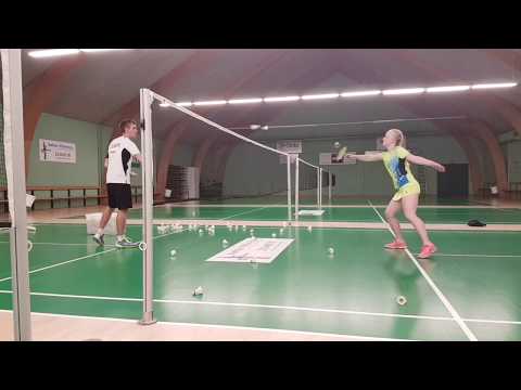 BADMINTON EXERCISE #15 - DOUBLE OFFENSIVE NET - SPEED AND CONTROL