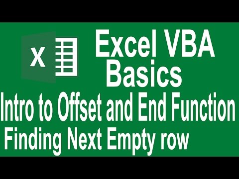 Excel VBA Programming Basics Tutorial # 12 | Finding next empty row with Offset and End function