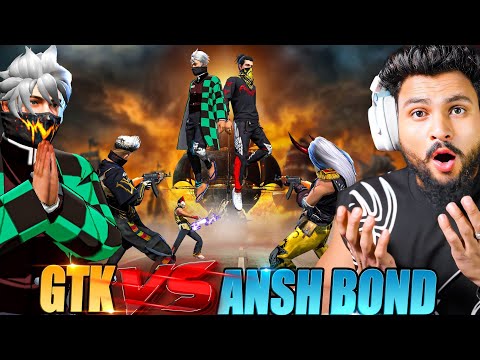 GTK X ANSH BOND 😱 VS 3 V Badge Streamer Shocked आजा Ansh & Gtk 1 vs 6 में !! 😤