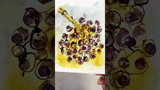 Ivy Berries for Day 9 of March Watercolour Challenge #colorsofspring