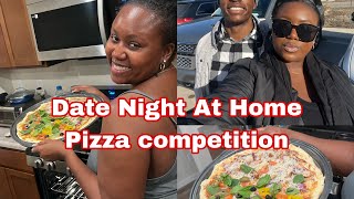 Date Night at Home | Pizza Makeing competition | Date Night Ideas