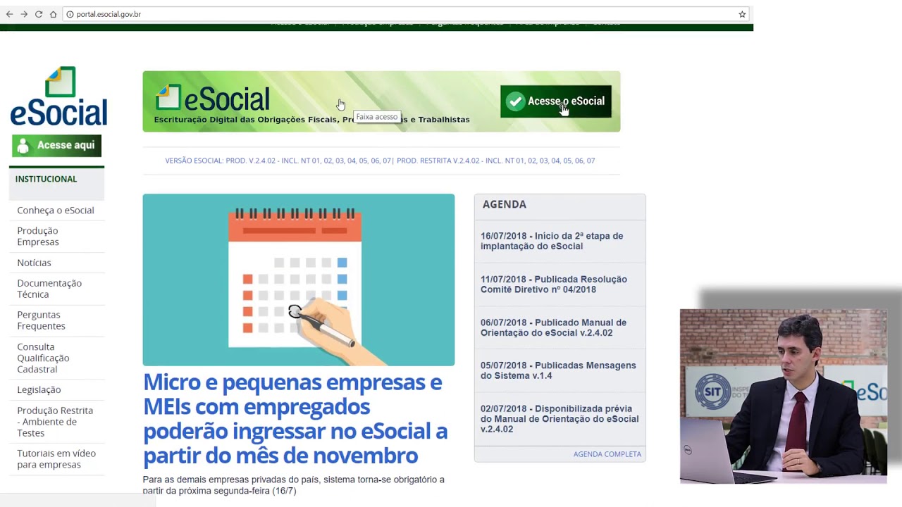 eSocial ponto a ponto: Portal do eSocial