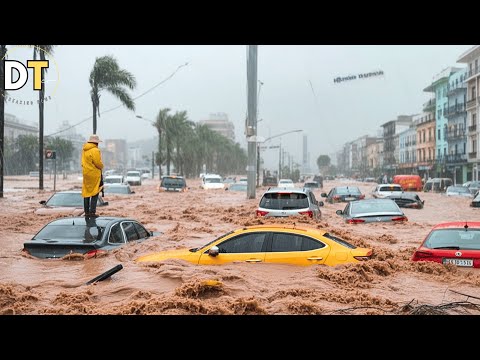 Santiago, Chile Hit by Flash Floods! Maipú Turns into a River, Vehicles Stranded
