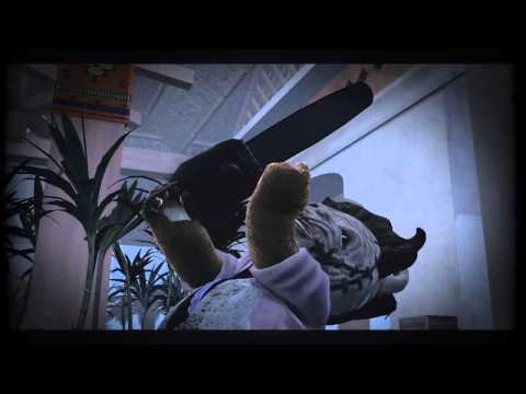 Hier kann man einen Blick auf Naughty in seiner ganzen Chainsaw Massacre-Pracht werfen