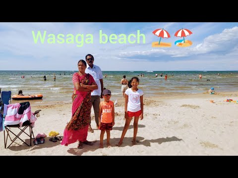 Wasaga beach With my grandparents Hansini & Havish ☺️