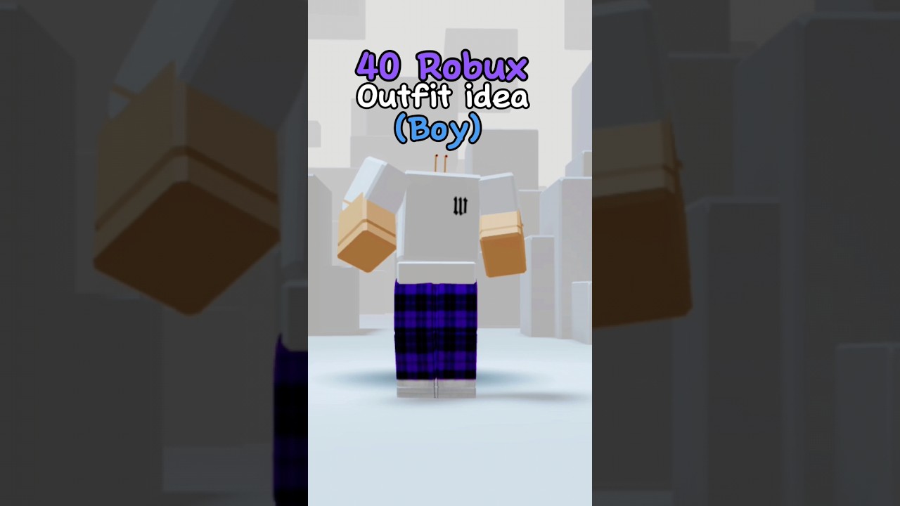 40 Robux outfit idea (BOY) (Fake Headless) #roblox #robloxshorts