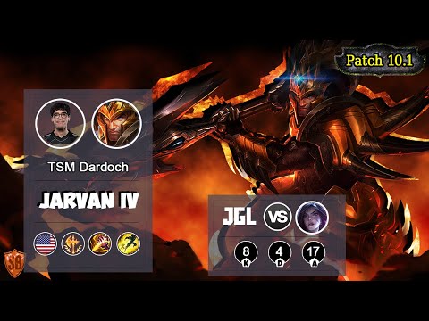 TSM Dardoch Jarvan IV Jungle VS Kai'Sa | LOL | S10 NA Grandmaster - Full Gameplay