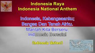 Download lagu INDONESIA RAYA - Indonesia National Anthem (LYRICS) (Karaoke Sing-A-Long) #anthems mp3