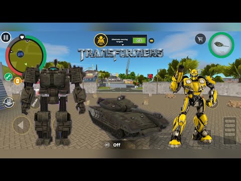 Playing As TANK Transformers IN Rope Hero Mafia City Wars | Android GamePlay