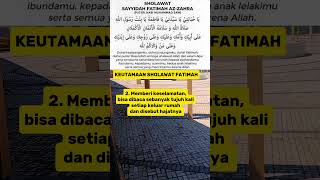 Download lagu KEUTAMAAN SHOLAWAT FATIMAH AZ ZAHRA #shorts #sholawat #sholawattomboati #sholawatfatimiyyah #viral mp3