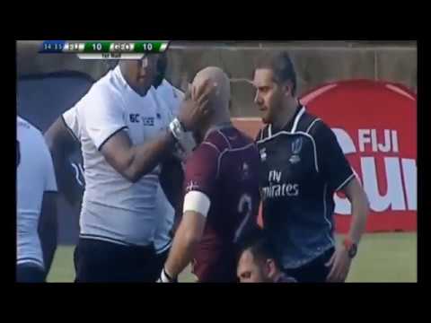 Georgian maul gets stopped in its tracks by Fiji forwards