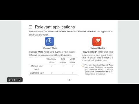Huawei Honor Magic Watch 2 42mm Smartwatch User Manual in English
