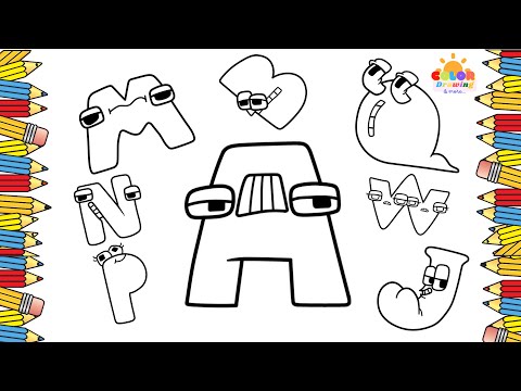 Lore Alphabet (A - Z) -Coloring Book .| Alphabet Lore Coloring Page.