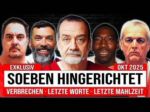 Alle Hinrichtungen in den USA im Oktober 2025 | Verbrechen, Letzte Mahlzeiten & Worte