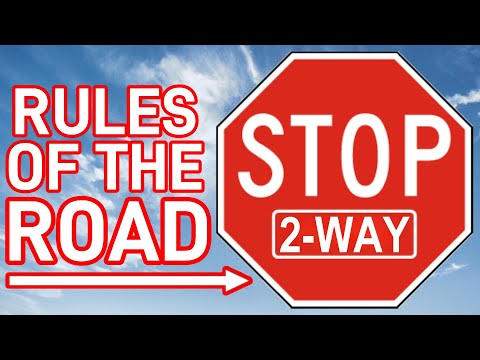 Know The Yield Right Of Way Rules For 2-Way Stop Intersections!