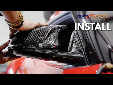 REXPEED Supra GR 2020+ Carbon Fiber Mirror Cap Full Replacements INSTALL!