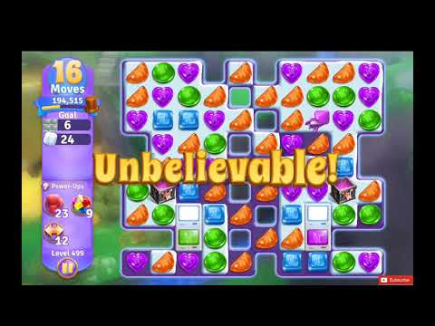 Wonka's World of Candy Level 499 NO BOOSTERS - A S GAMING ✔