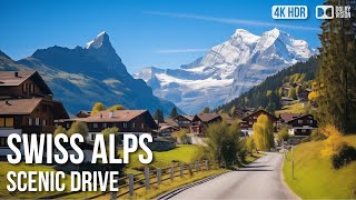 Swiss Valley, Grindelwald - Interlaken 🇨🇭 Switzerland [4K HDR] Scenic Driving Tour