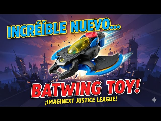 Vídeo relacionado con Fisher-Price Imaginext DC Super Friends Batman Traje mecánico volador de 36,83cm con luces, sonidos y movimiento, figura de acción de 7,6cm y accesorios de lanzador y discos, JDL03