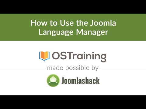 Joomla Beginner Class Lesson 30 How to Use the Joomla Language Manager