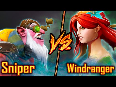 Dota 2 Sniper VS Windranger | DOTA 2 Battle Patch 7.30