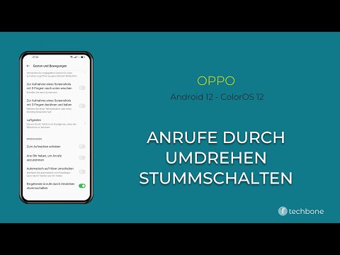 Anrufe durch Umdrehen stummschalten - Oppo [Android 12 - ColorOS 12]