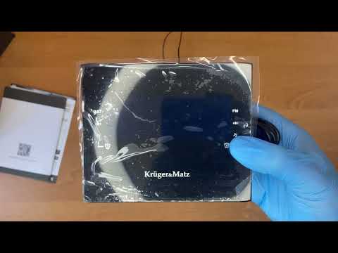UNBOXING: Radiobudzik Kruger&Matz KM0821 - podstawowy radiobudzik z niebieskim wyświetlaczem