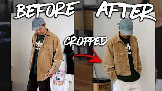 How to UPCYCLE Your OLD JACKET by Cropping It | JULIUS