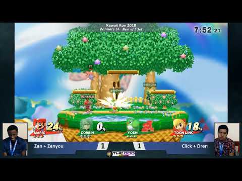 KKON18 Teams: SSB Wii U - WSF - Zan + Zenyou vs Click + Dren