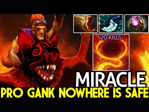 MIRACLE [Batrider] When Pro Mass Gank Nowhere is Safe Dota 2